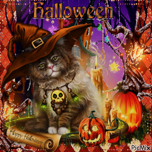 10 Happy Halloween Gifs Quotes In 2023 With Animals - picture 3