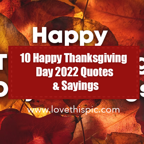 10 Happy Thanksgiving Day 2022 Quotes & Sayings