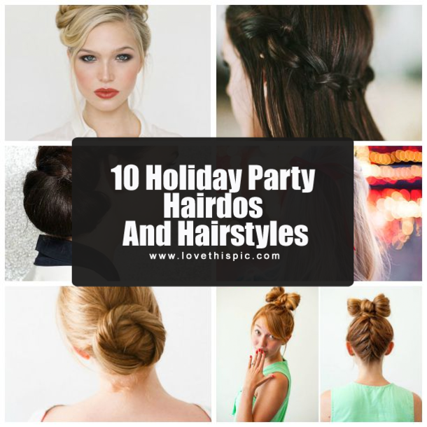 10 Holiday Party Hairdos And Hairstyles