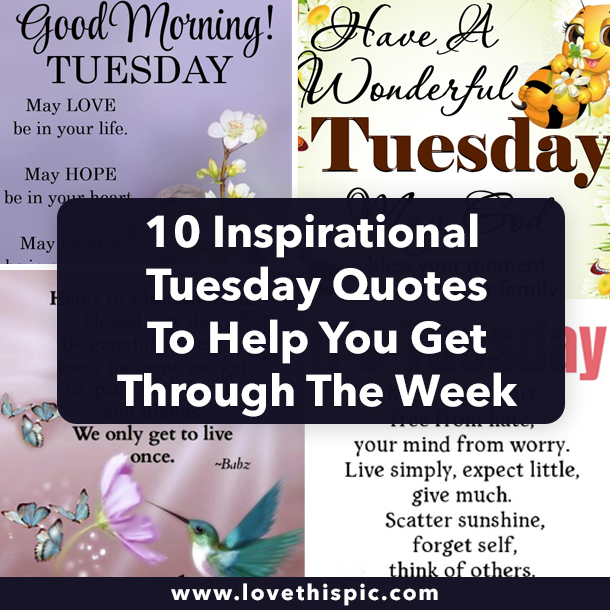10 Inspirational Tuesday Quotes To Help You Get Through The Week