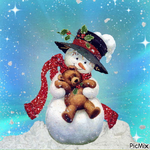 10 Joyful Christmas Snowman Gifs - picture 10