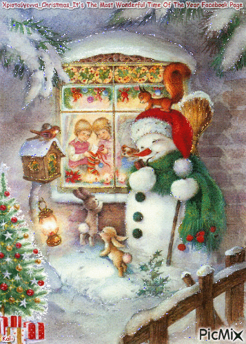 10 Joyful Christmas Snowman Gifs - picture 2