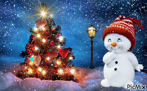 10 Joyful Christmas Snowman Gifs - picture 6