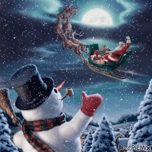 10 Joyful Christmas Snowman Gifs - picture 7