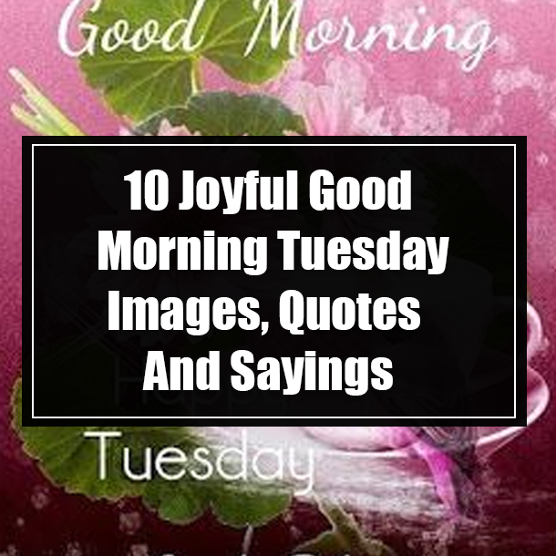 10 Joyful Good Morning Tuesday Images, Quotes And Sayings