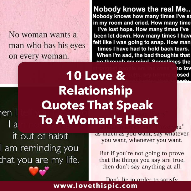 10 Love & Relationship Quotes That Speak To A Woman's Heart