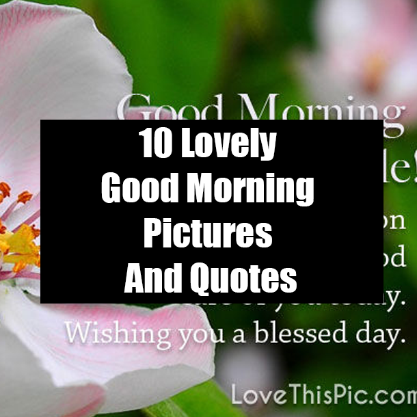 10 Lovely Good Morning Pictures And Quotes