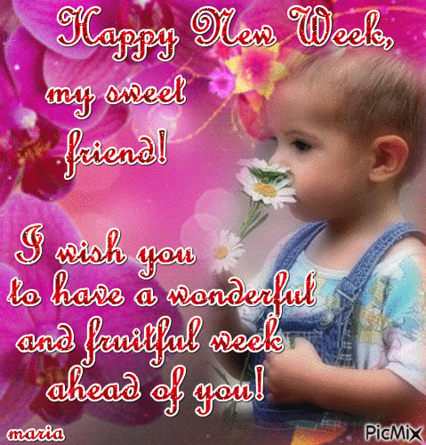 10 Lovely Happy New Week Animated Quotes & Sayings - picture 8