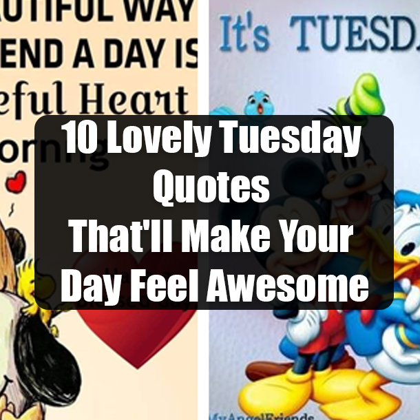 10 Lovely Tuesday Quotes That'll Make Your Day Feel Awesome