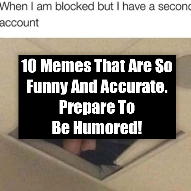 10 Memes That Are So Funny And Accurate. Prepare To Be Humored!
