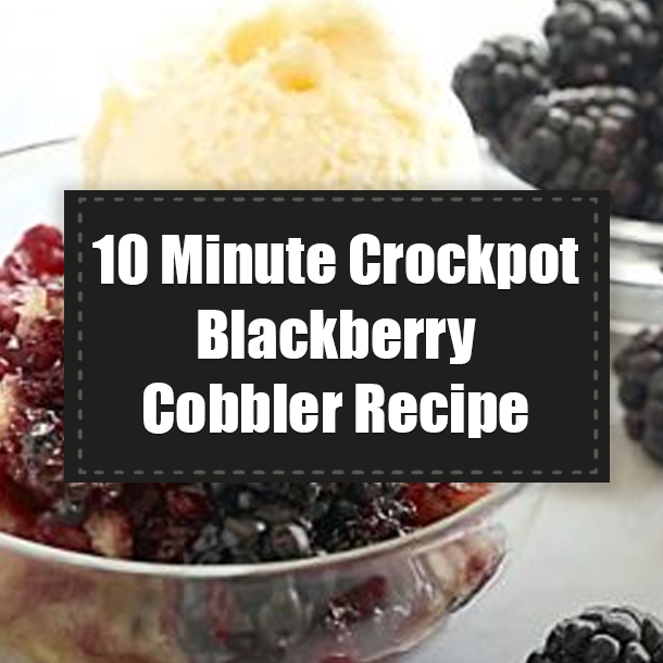 10 Minute Crockpot Blackberry Cobbler Recipe