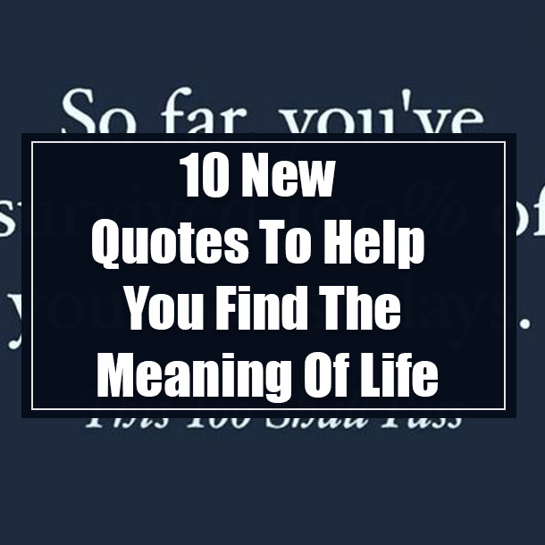 10 New Quotes To Help You Find The Meaning Of Life