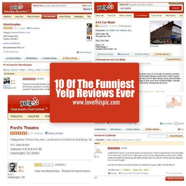 10 Of The Funniest Yelp Reviews Ever