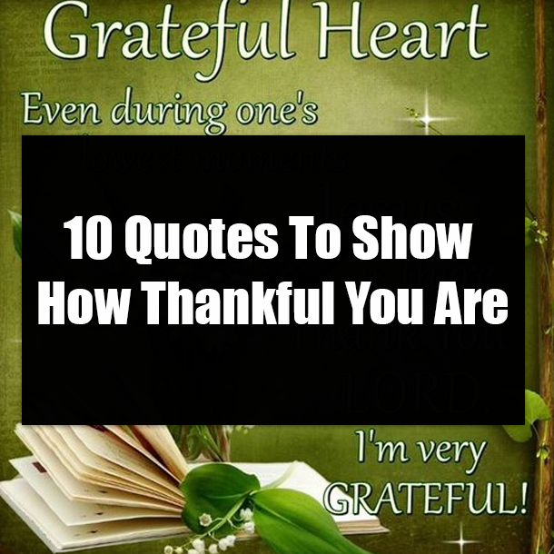 10 Quotes To Show How Thankful You Are