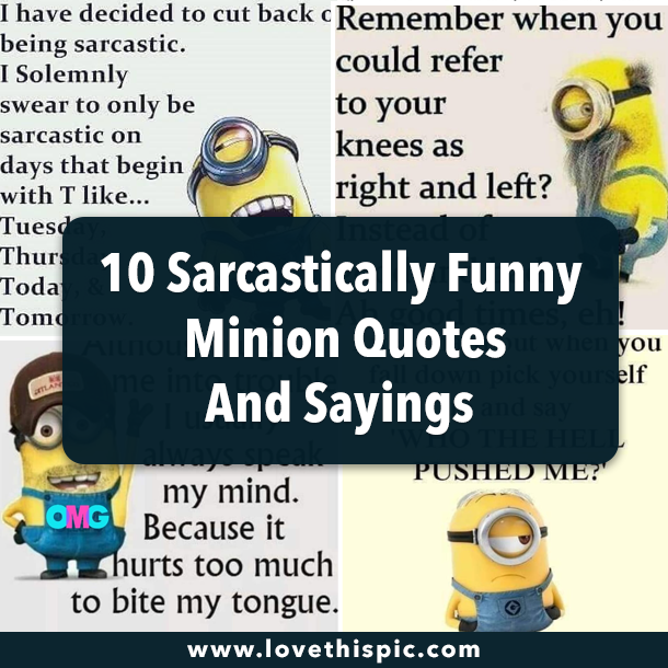 10 Sarcastically Funny Minion Quotes And Sayings