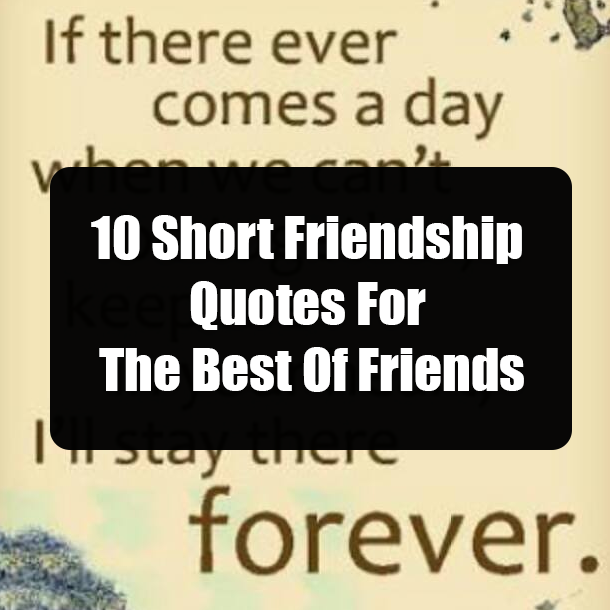 10 Short Friendship Quotes For The Best Of Friends
