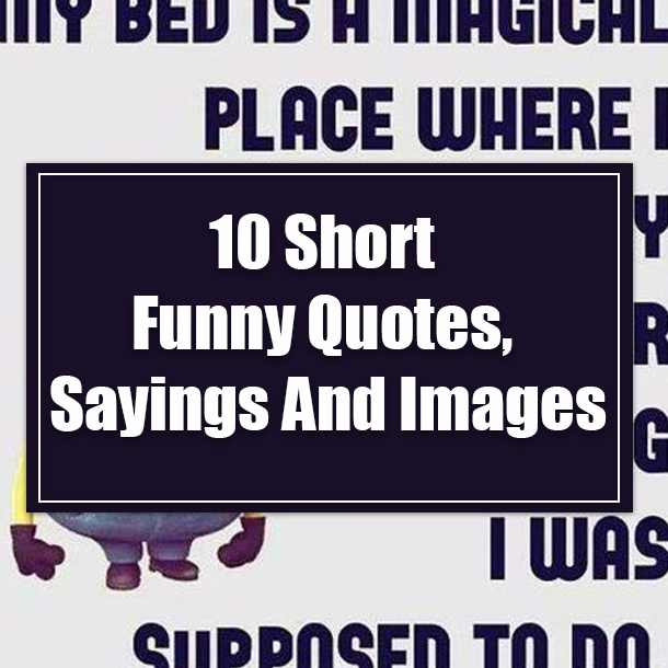 10 Short Funny Quotes, Sayings And Images