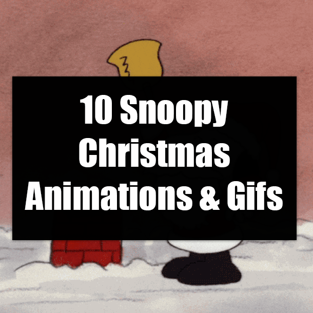 10 Snoopy Christmas Animations & Gifs