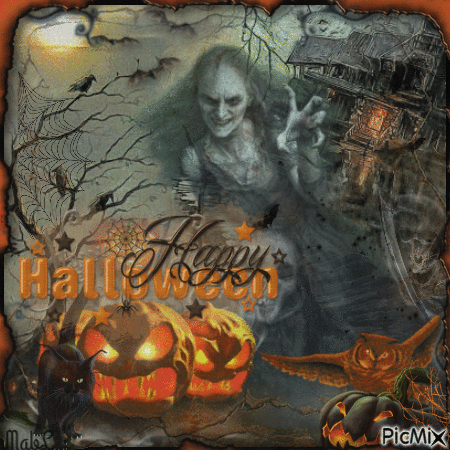 10 Spooky Happy Halloween Gifs With Witches - picture 2