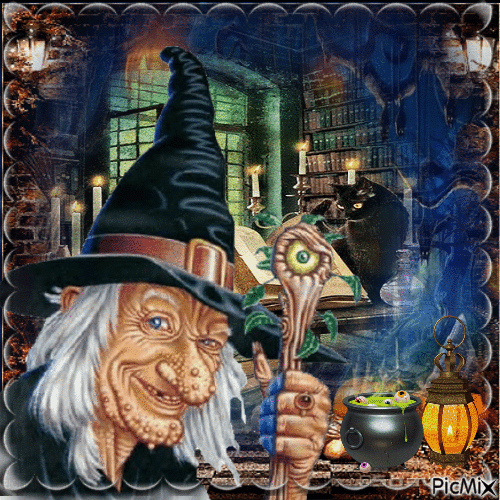 10 Spooky Happy Halloween Gifs With Witches - picture 4