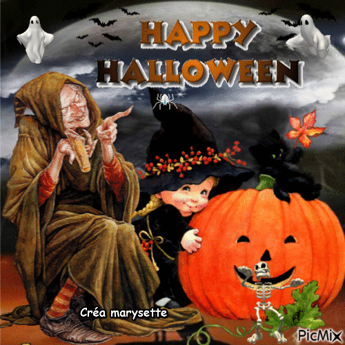 10 Spooky Happy Halloween Gifs With Witches - picture 5