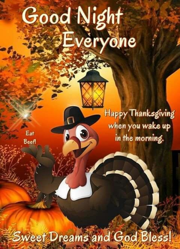 10 Sweet, Precious And Beautiful Happy Thanksgiving Wishes For The Night - picture 4