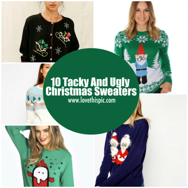 10 Tacky And Ugly Christmas Sweaters