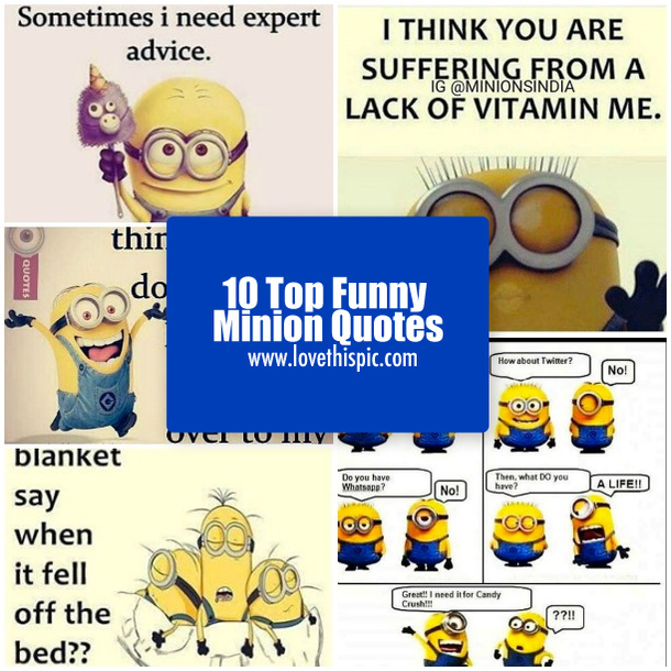 10 Top Funny Minion Quotes