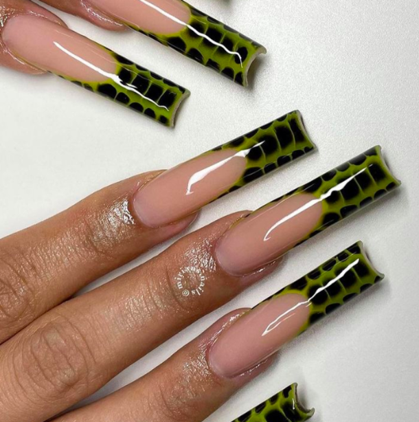 10+ Trendy Snake Print Nails For A New Look - picture 4