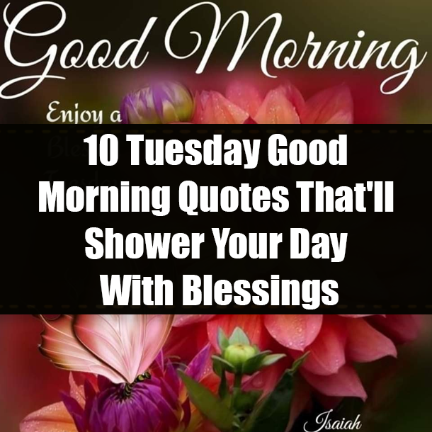 10 Tuesday Good Morning Quotes That'll Shower Your Day With Blessings