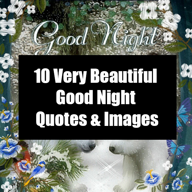 10 Very Beautiful Good Night Quotes & Images