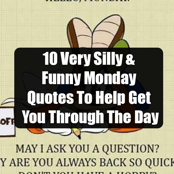 10 Very Silly & Funny Monday Quotes To Help Get You Through The Day