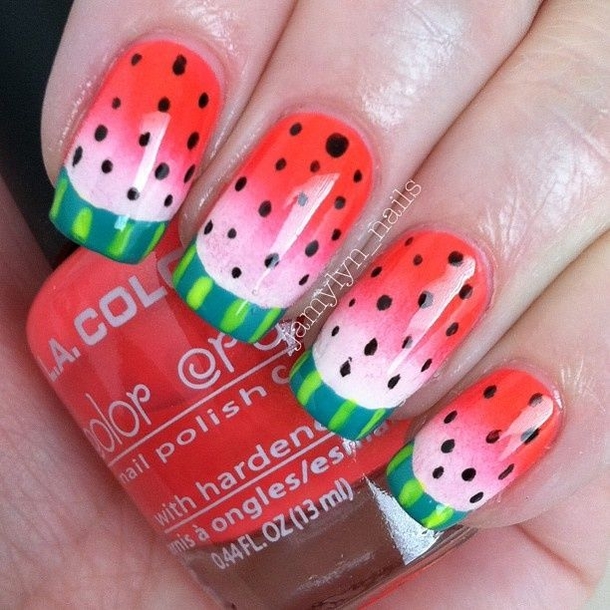 10 Watermelon Nail Art Ideas For The Summer - picture 10