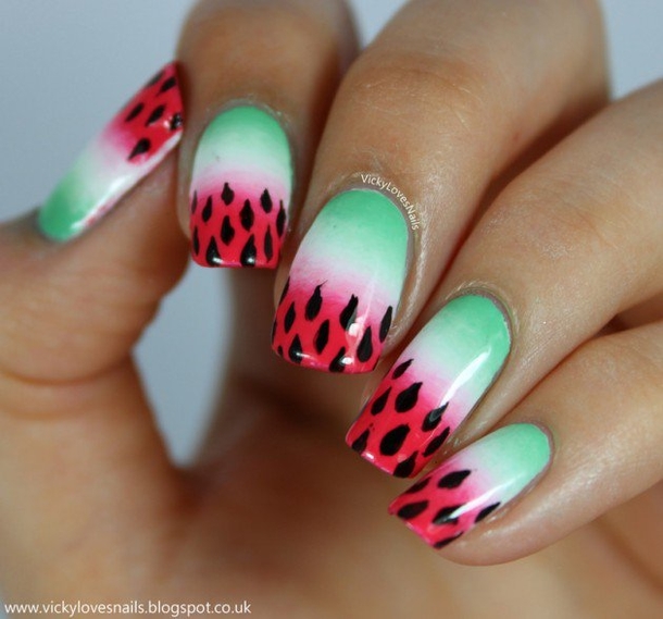 10 Watermelon Nail Art Ideas For The Summer - picture 2