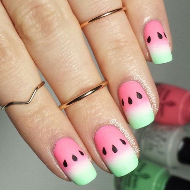 10 Watermelon Nail Art Ideas For The Summer - picture 3