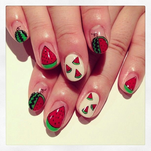 10 Watermelon Nail Art Ideas For The Summer - picture 7