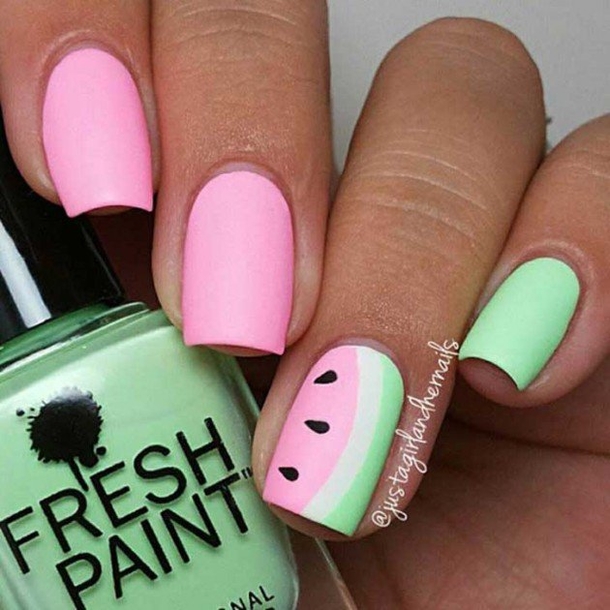 10 Watermelon Nail Art Ideas For The Summer - picture 8