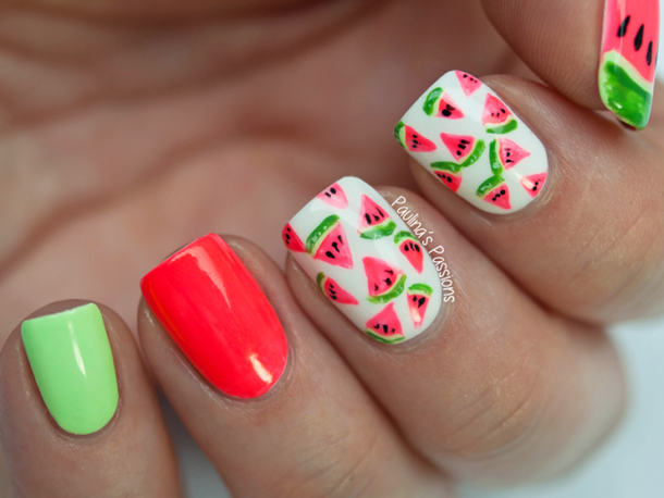10 Watermelon Nail Art Ideas For The Summer - picture 9