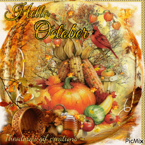 10 Welcome October & Hello October Gifs - picture 5
