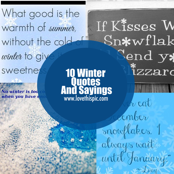 10 Winter Quotes And Sayings