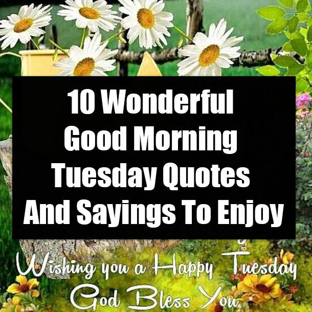 10 Wonderful Good Morning Tuesday Quotes And Sayings To Enjoy