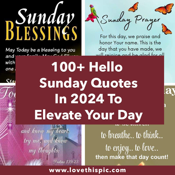 100+ Hello Sunday Quotes In 2024 To Elevate Your Day