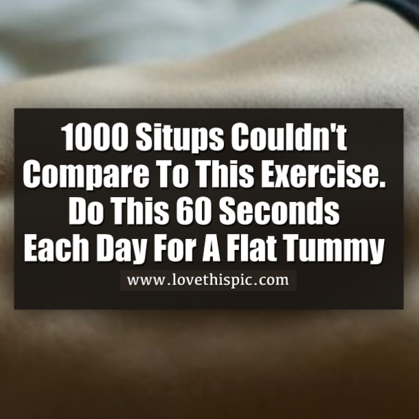 1000 Situps Couldn't Compare To This Exercise. Do This 60 Seconds Each Day For A Flat Tummy