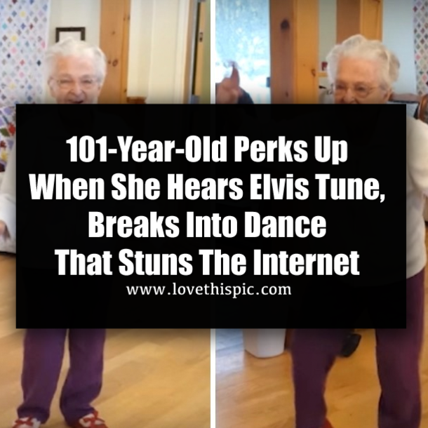 101-Year-Old Perks Up When She Hears Elvis Tune, Breaks Into Dance That Stuns The Internet