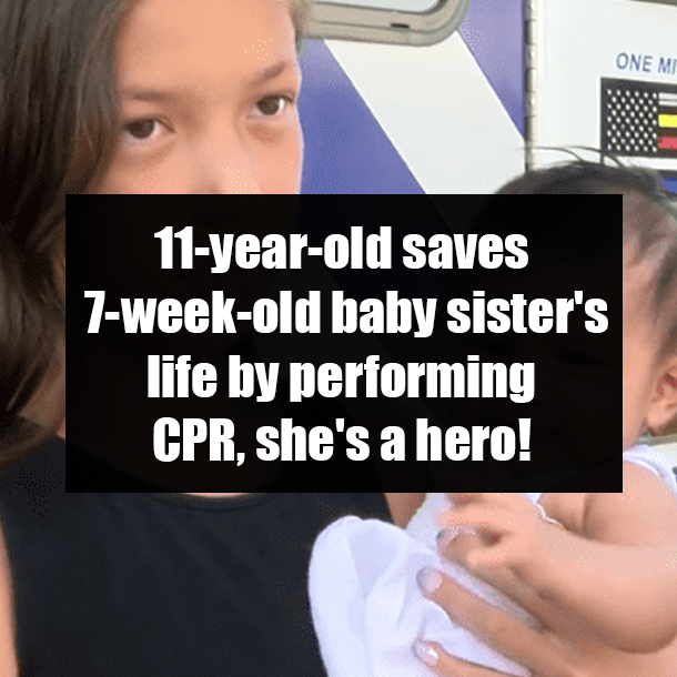 11-year-old saves 7-week-old baby sister's life by performing CPR, she's a hero!