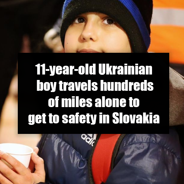 11-year-old Ukrainian boy travels hundreds of miles alone to get to safety in Slovakia