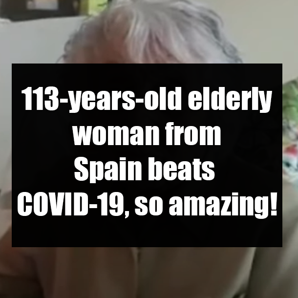 113-years-old elderly woman from Spain beats COVID-19, so amazing!