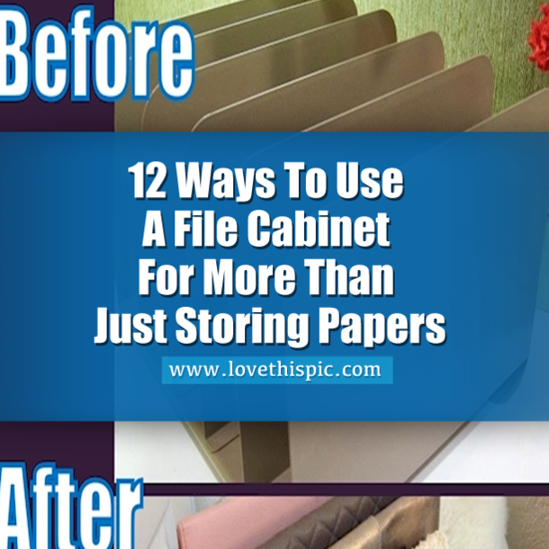 12 Ways To Use A File Cabinet For More Than Just Storing Papers. How Clever!