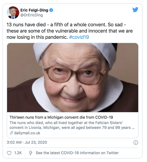 13 nuns have died, from the same sister convent, due to COVID-19: “It went through like wildfire” - picture 2