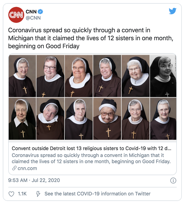 13 nuns have died, from the same sister convent, due to COVID-19: “It went through like wildfire” - picture 3